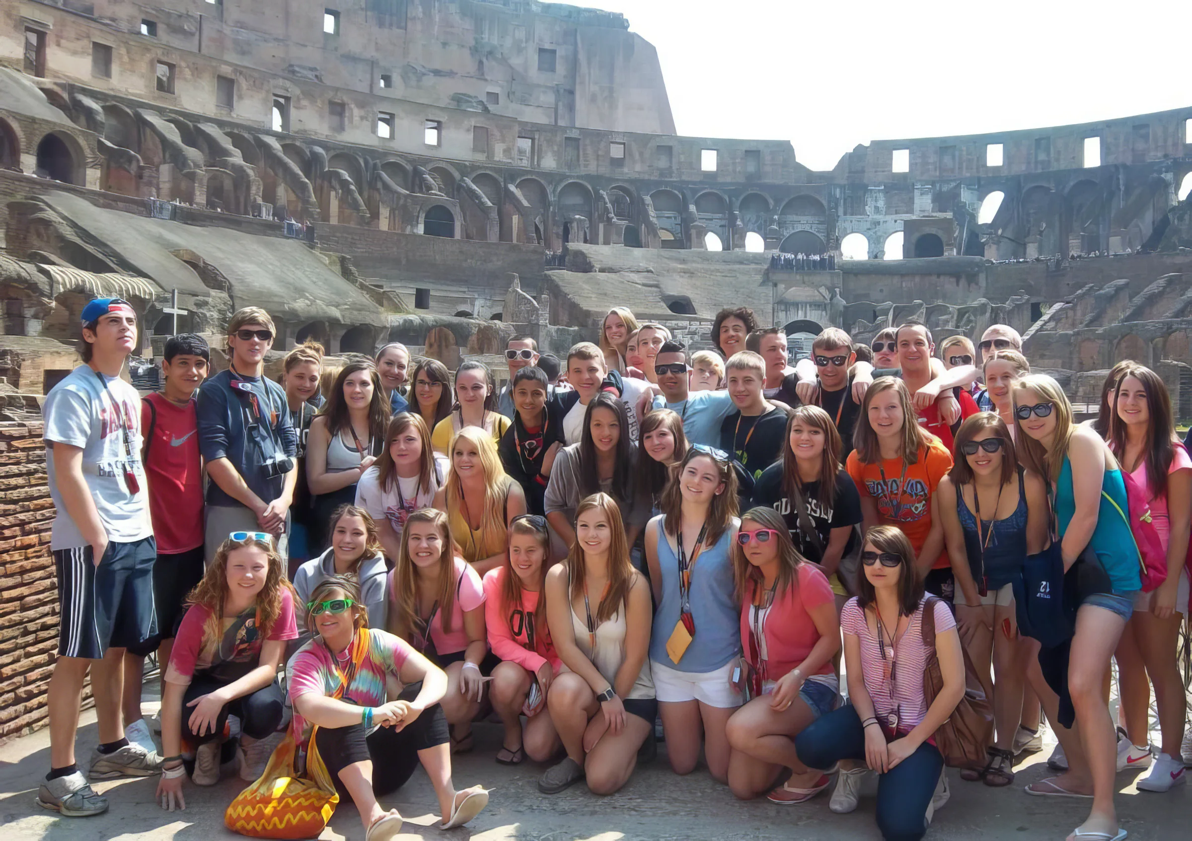 EuroSports Network travelers at the Colosseum in Rome, Italy, in 2011
